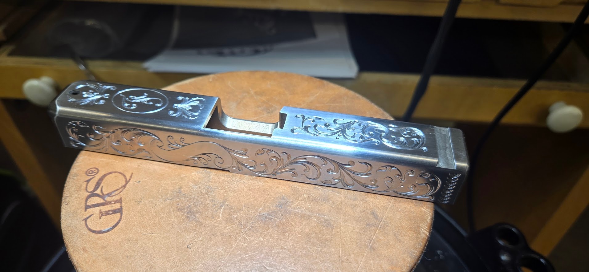 Pistol Slide — American Scroll