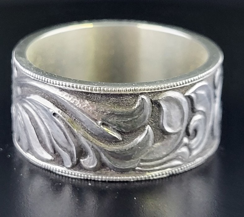 Silver Band — Full Coverage Scroll