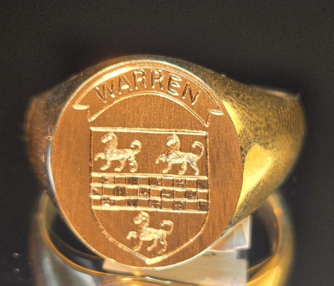 Warren Signet Ring — Heraldic Engraving